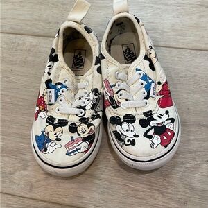 Disney Cream and Red Mickey Mouse Sneakers